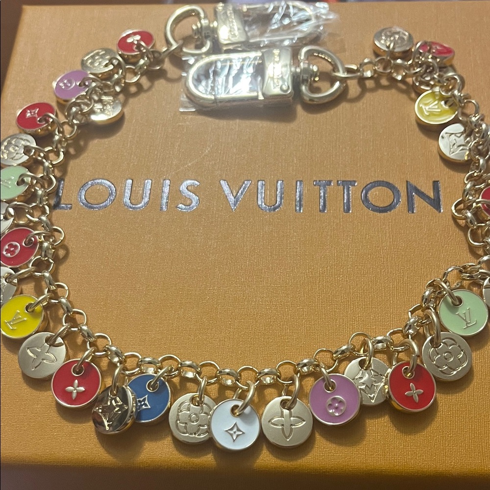 Louis Vuitton Multi-Colored, Gold Charm Purse Chain - Picture 4 of 4